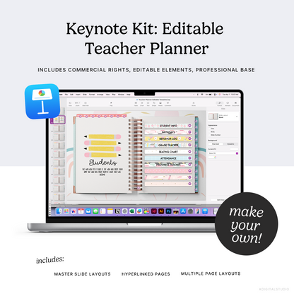 Keynote Kit: Editable Teacher Planner