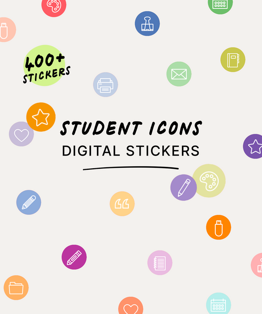 Pegatinas digitales de icono de estudiante