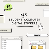Pegatinas digitales para computadora de estudiante