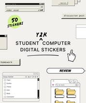 Pegatinas digitales para computadora de estudiante