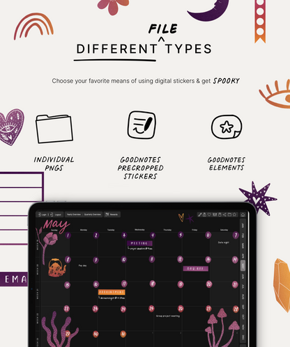 Pegatinas digitales místicas