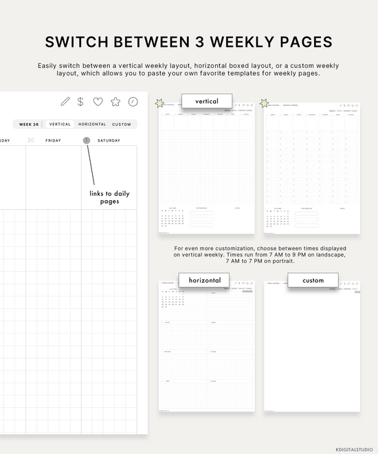 20232024 Cyberry MidYear Digital Planner KDigitalStudio