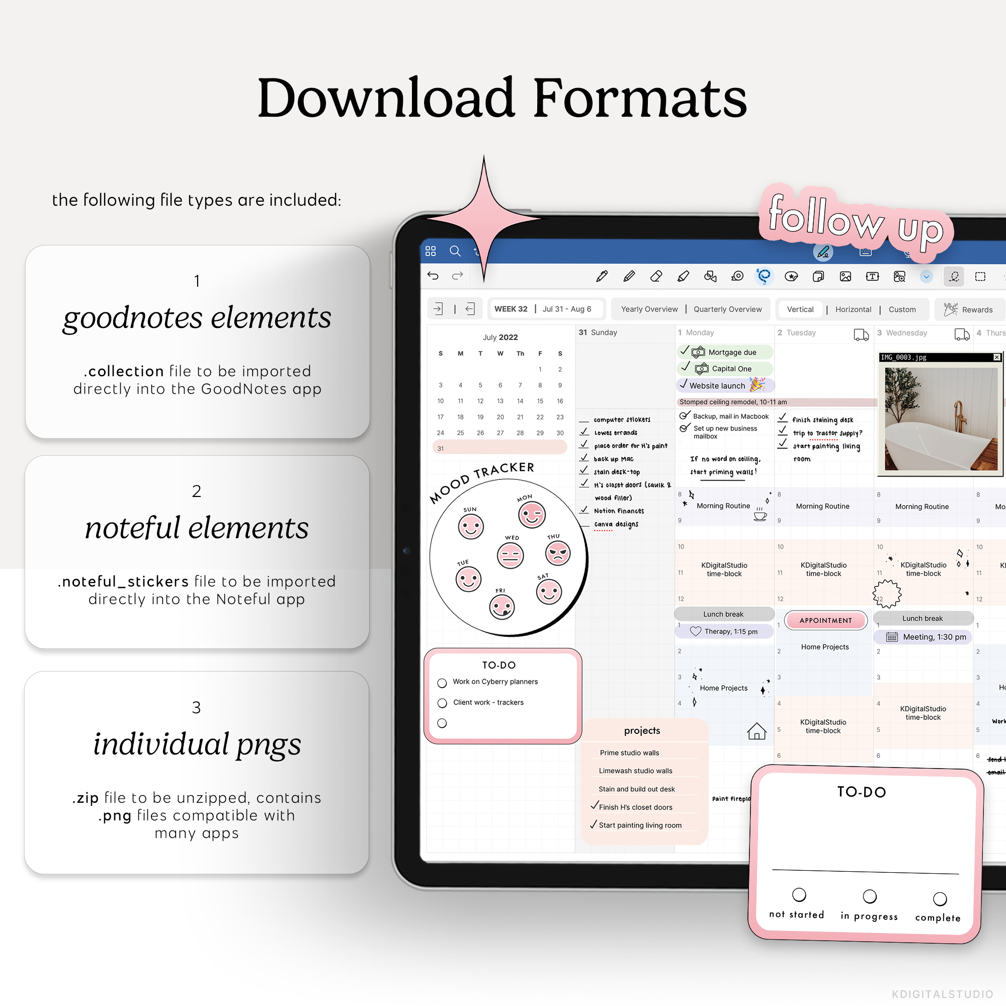Essential Pink Gradient Digital Stickers