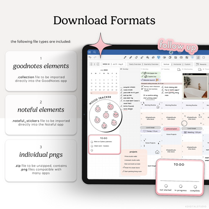 Essential Pink Gradient Digital Stickers