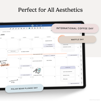 Wacky Holidays & Events (Pastels) Digital Stickers