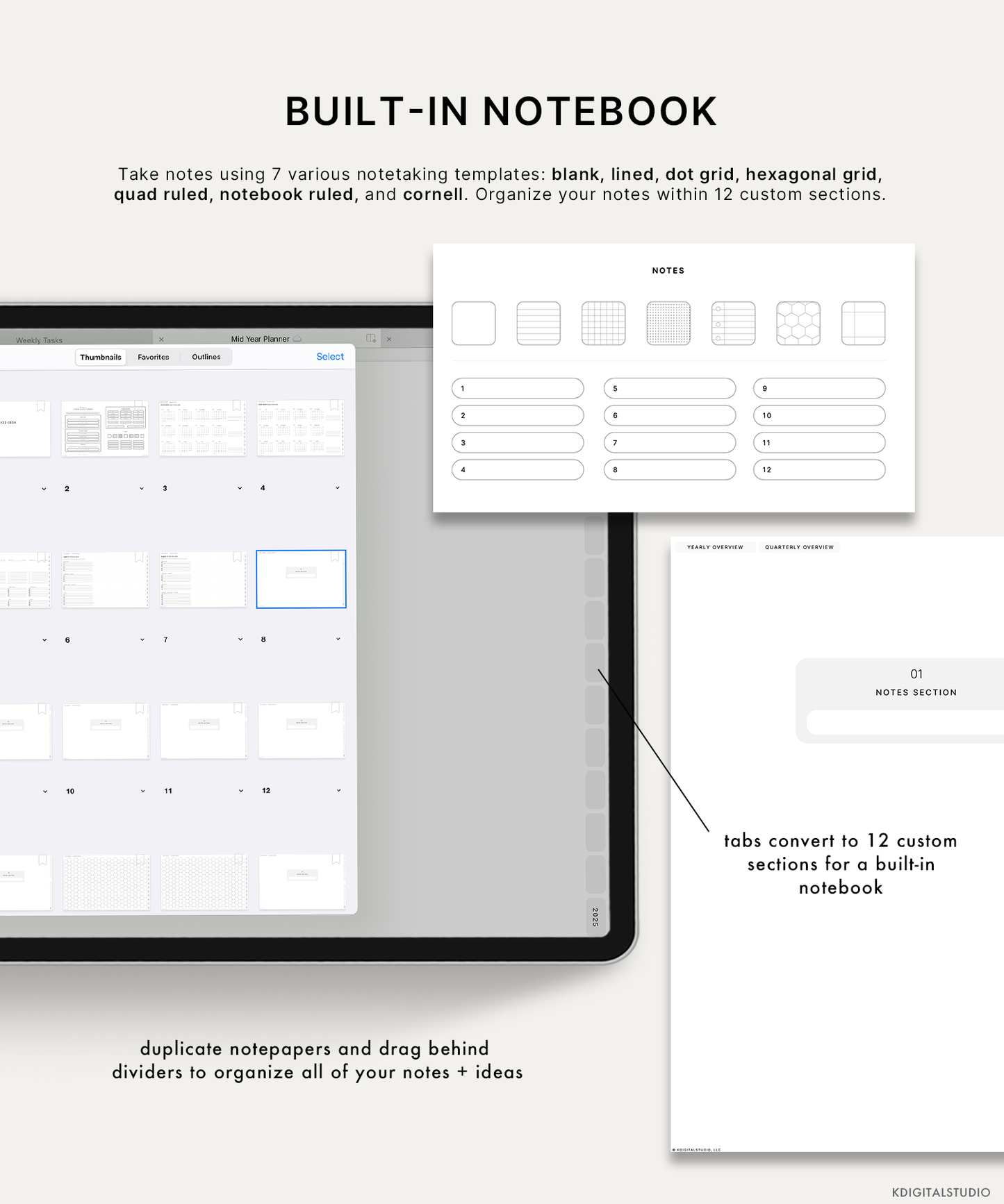 2024 Cyberry Light Mode Digital Planner