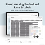 Pastel Working Professional Icons & Labels