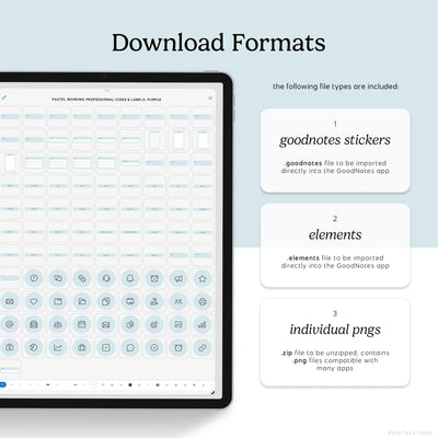 Pastel Working Professional Icons & Labels KDigitalStudio