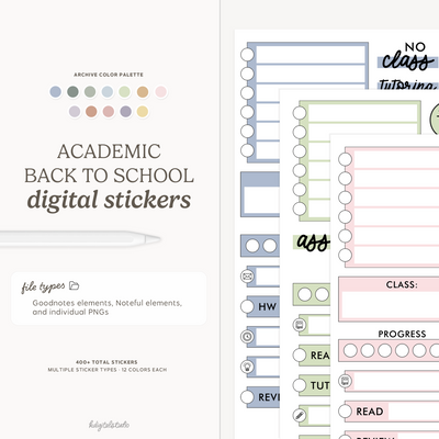 Back to School Stickers KDigitalStudio