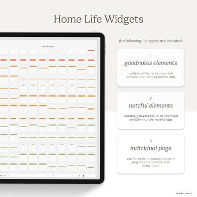 Home Life Widgets in Bright Rainbow KDigitalStudio