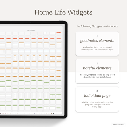 Home Life Widgets in Bright Rainbow