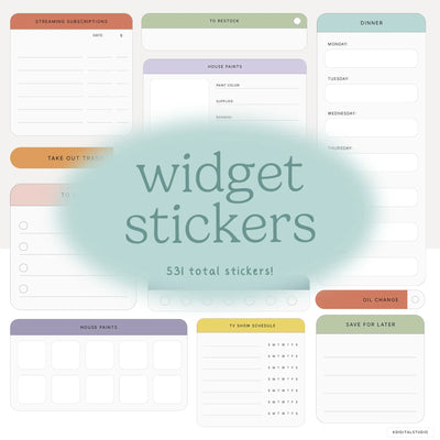 Home Life Widgets in Bright Rainbow KDigitalStudio