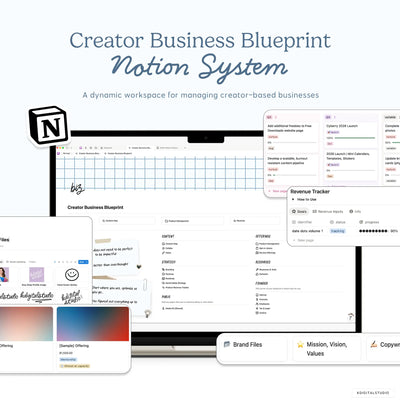 Creator Business Blueprint Notion System KDigitalStudio