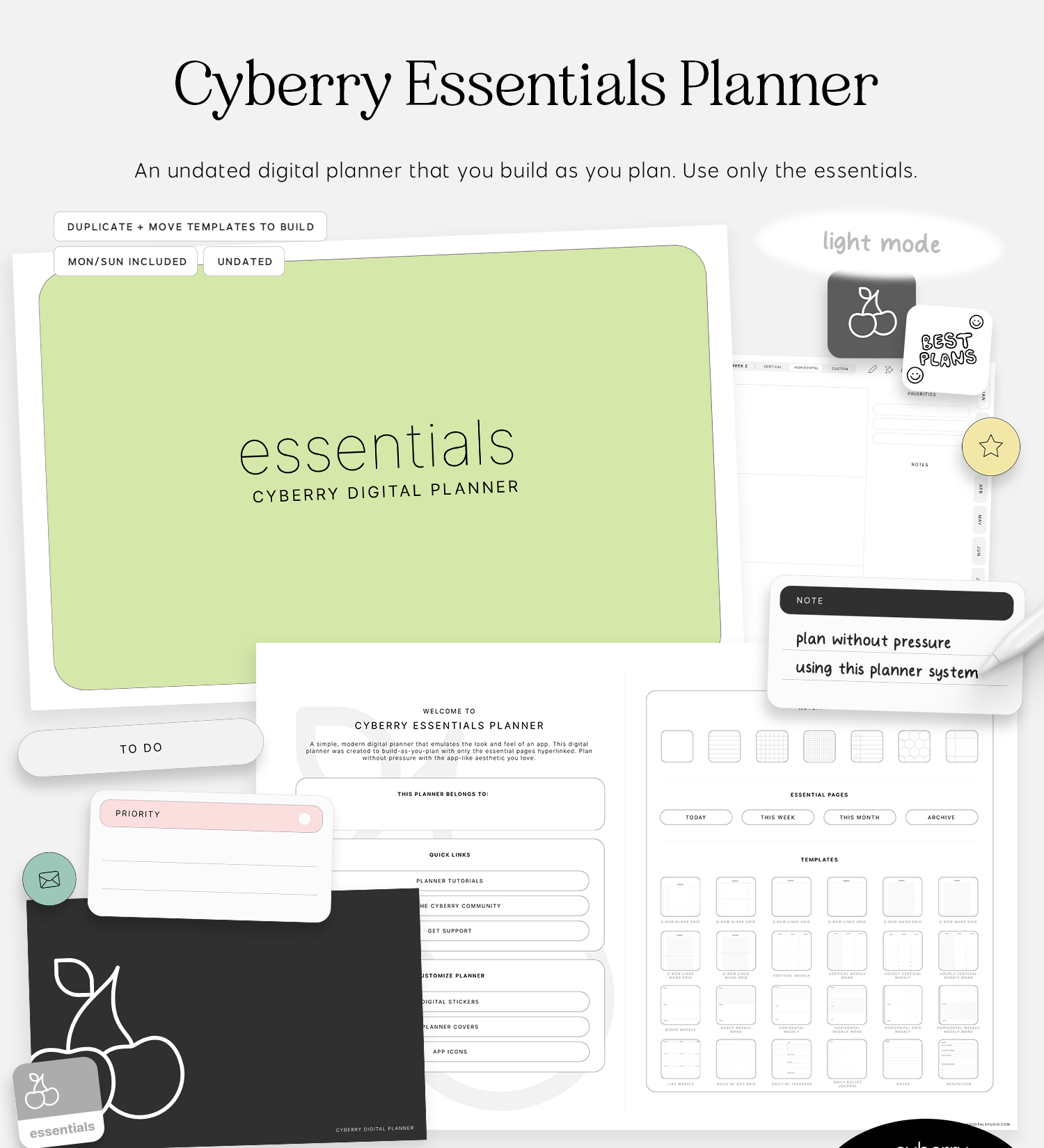 cyberry essentials digital planner