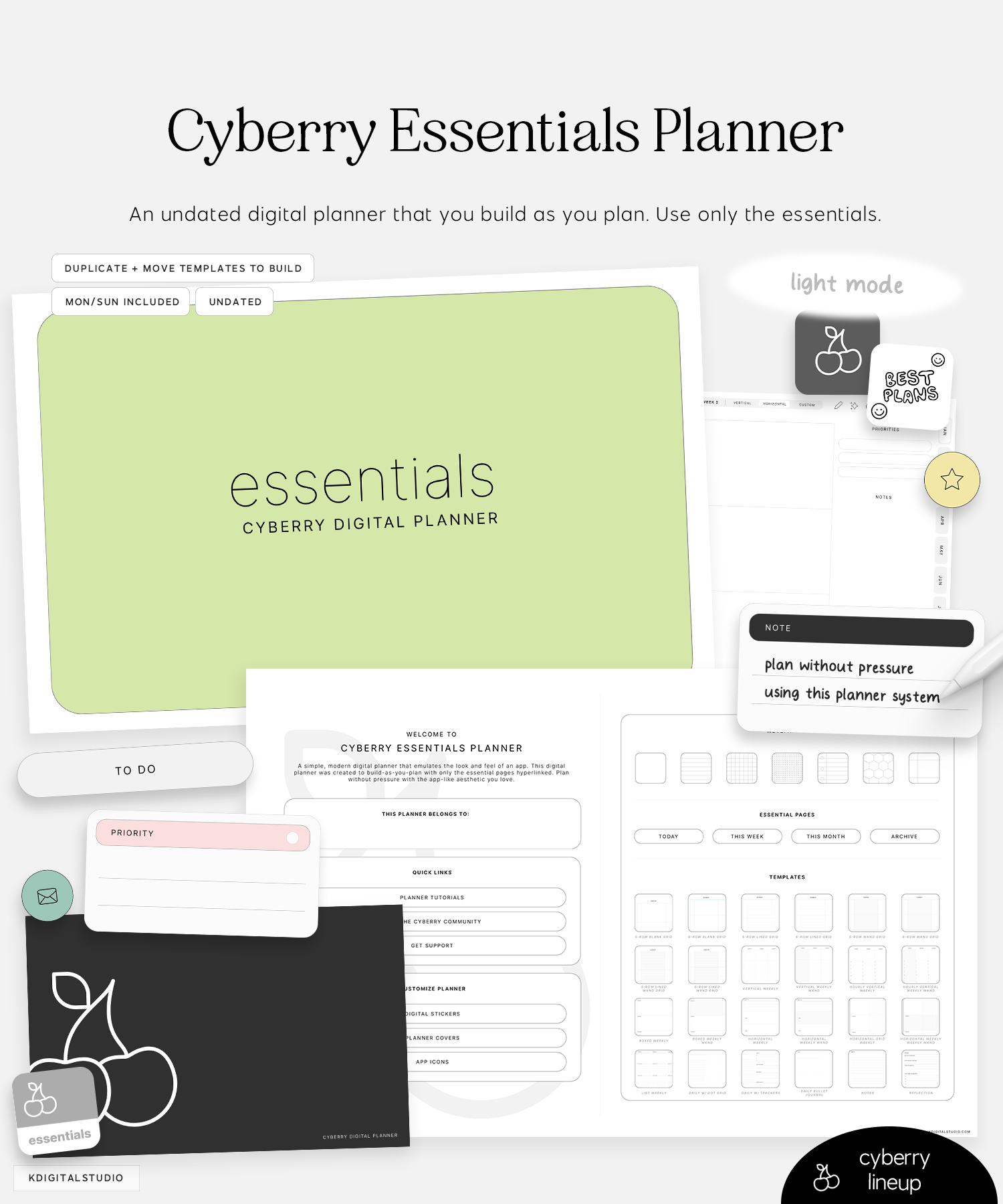 cyberry essentials digital planner