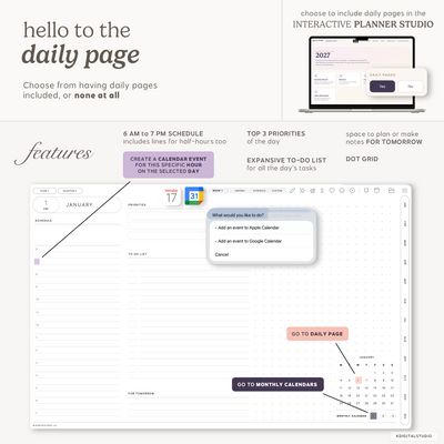 Cyberry 2027 Digital Planner in Landscape (Light Mode) KDigitalStudio