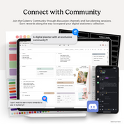 connect with the cyberry community to earn rewards and additional downloads for digital planning