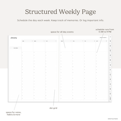 2027 Daily Log Planner KDigitalStudio