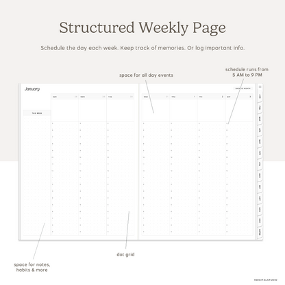 2026 Daily Log Planner