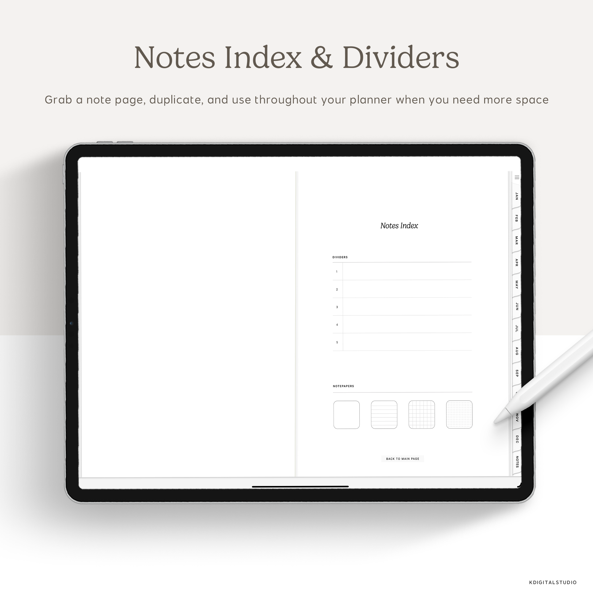 2026 Daily Log Planner