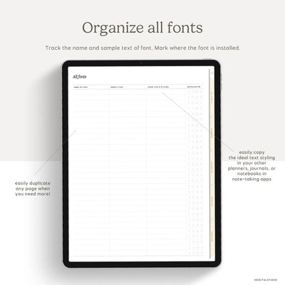 Digital Font Organizer KDigitalStudio