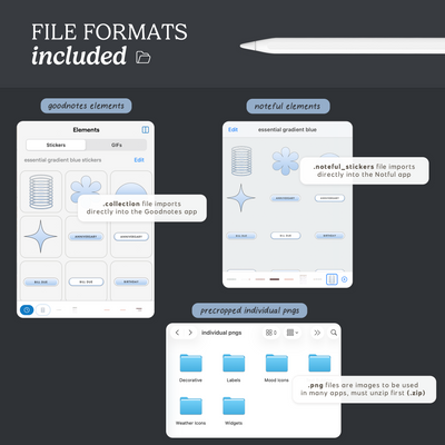 Essential Blue Gradient Stickers KDigitalStudio