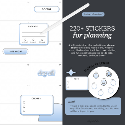 Essential Blue Gradient Stickers KDigitalStudio