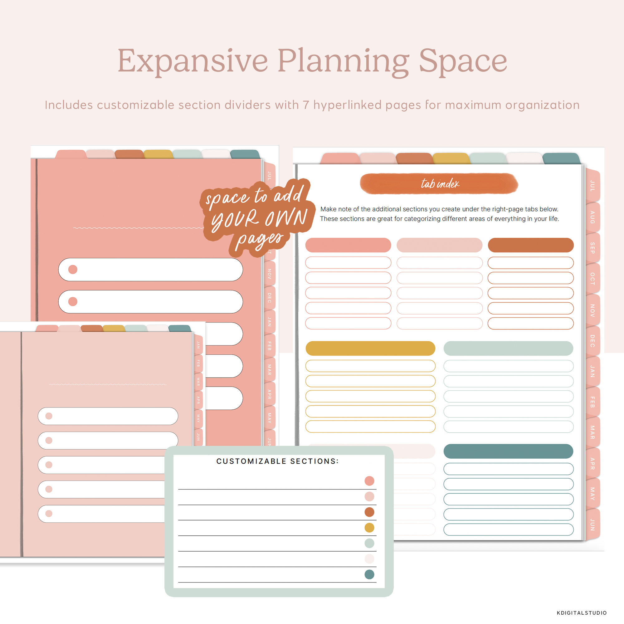 Mid-Year Everything Planner in Landscape (2026-2027) KDigitalStudio