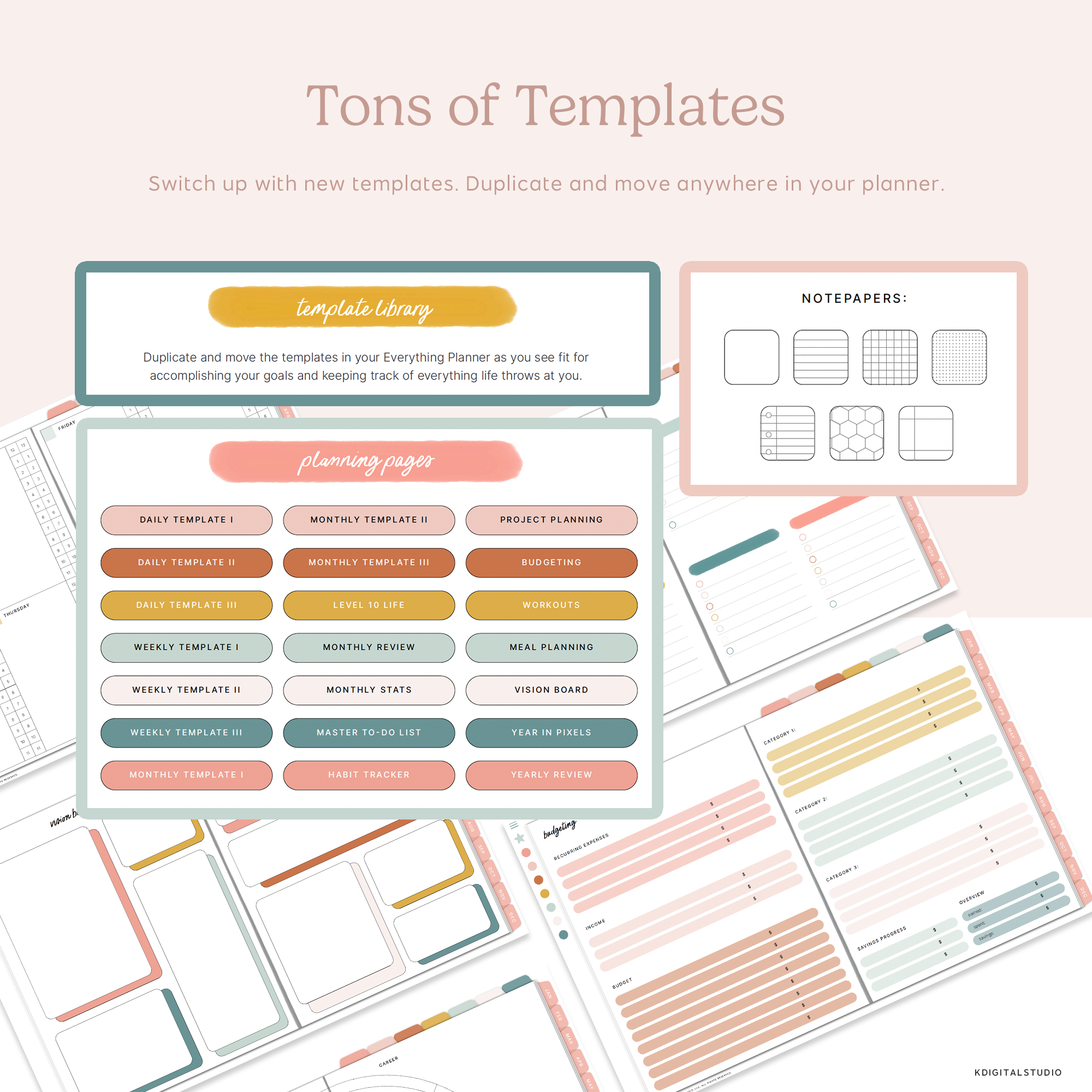 Mid-Year Everything Planner in Landscape (2026-2027) KDigitalStudio