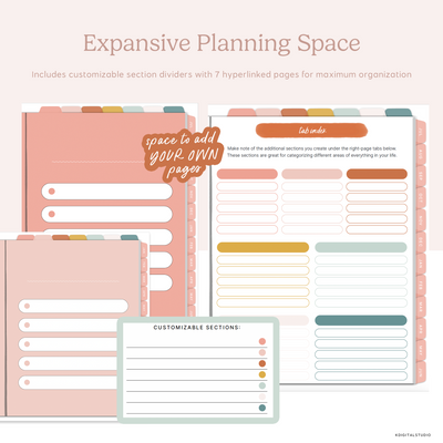 Mid-Year Everything Planner in Portrait (2026-2027) KDigitalStudio