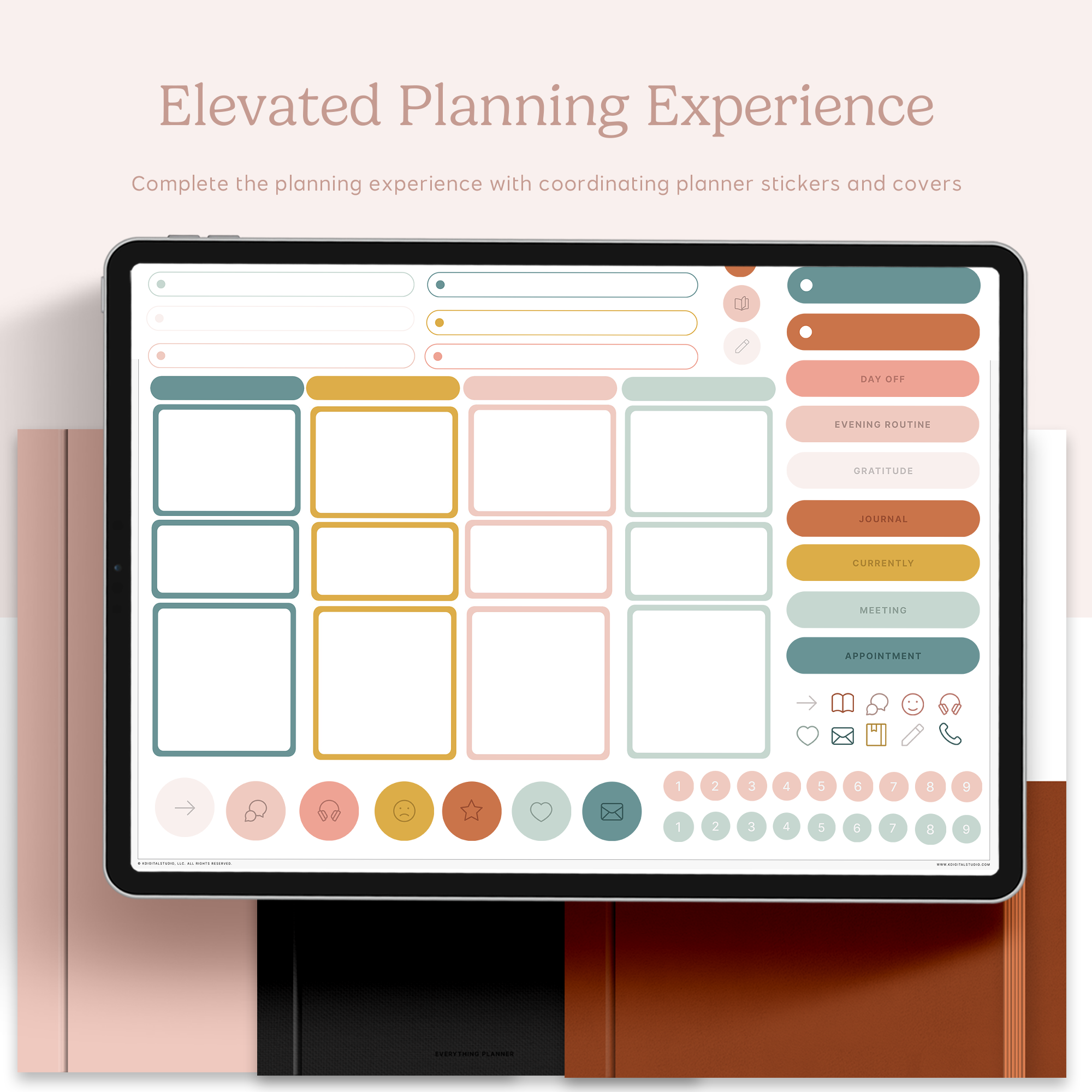 Mid-Year Everything Planner in Portrait (2026-2027) KDigitalStudio