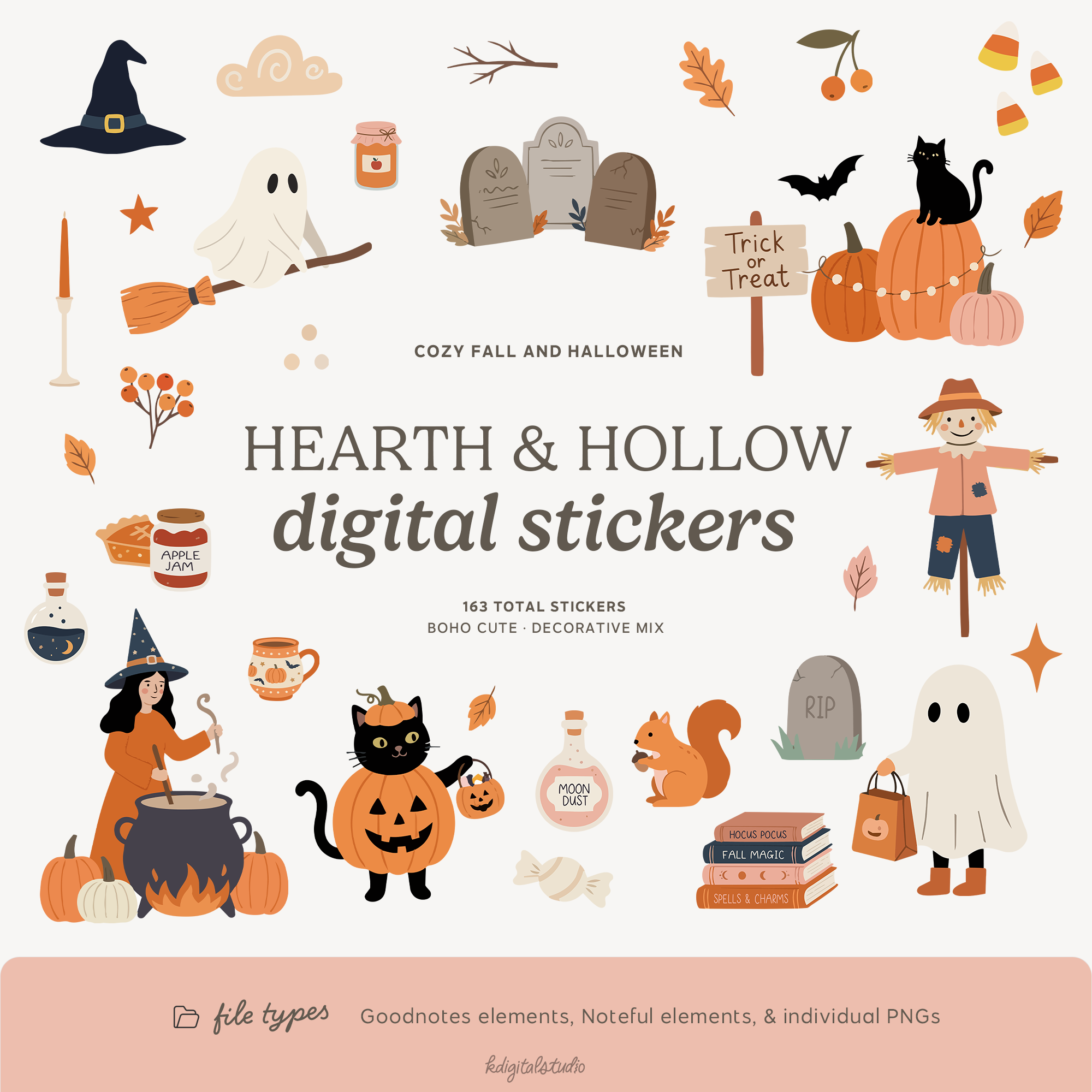 Hearth & Hollow Digital Stickers KDigitalStudio