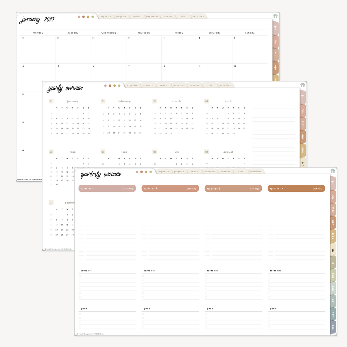 2027 Household Digital Planner KDigitalStudio