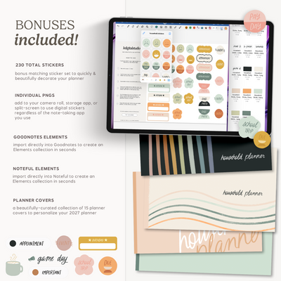 2027 Household Digital Planner KDigitalStudio