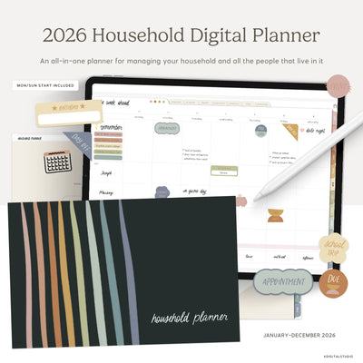 2026 Household Digital Planner KDigitalStudio