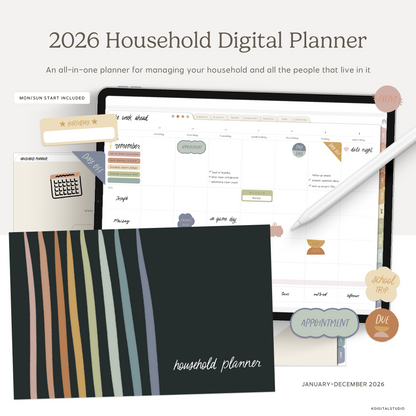 2026 Household Digital Planner