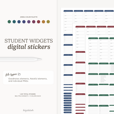 Student Widgets in Jewels KDigitalStudio