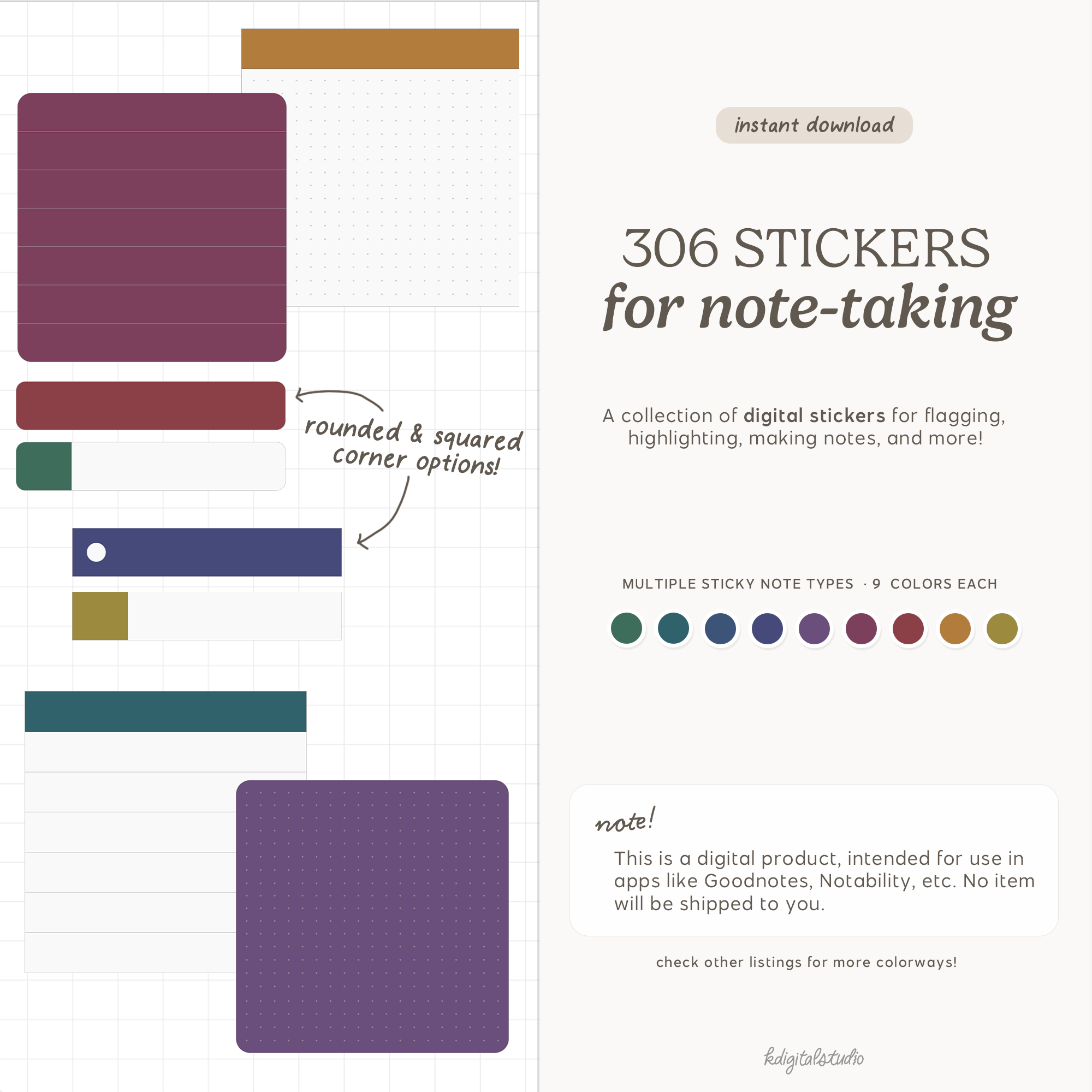 Sticky Notes, Flags, and Tags (Jewels) KDigitalStudio
