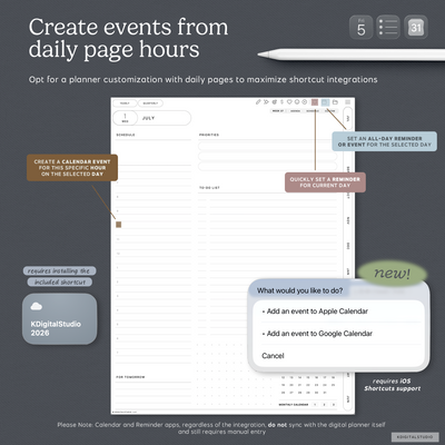 Cyberry Mid-Year Digital Planner in Portrait (2026-2027) KDigitalStudio