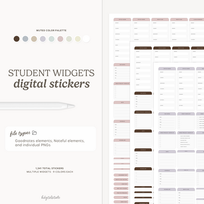 Student Widgets in Muted KDigitalStudio