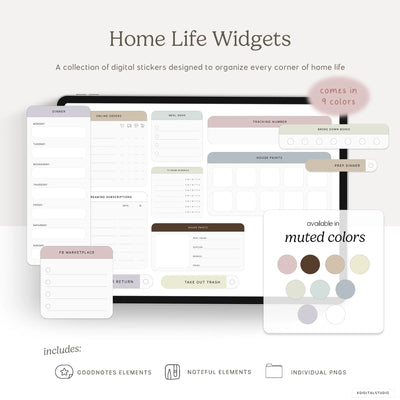 Home Life Widgets in Muted KDigitalStudio