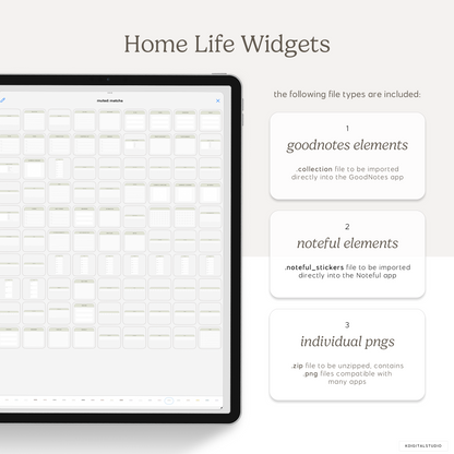 Home Life Widgets in Muted