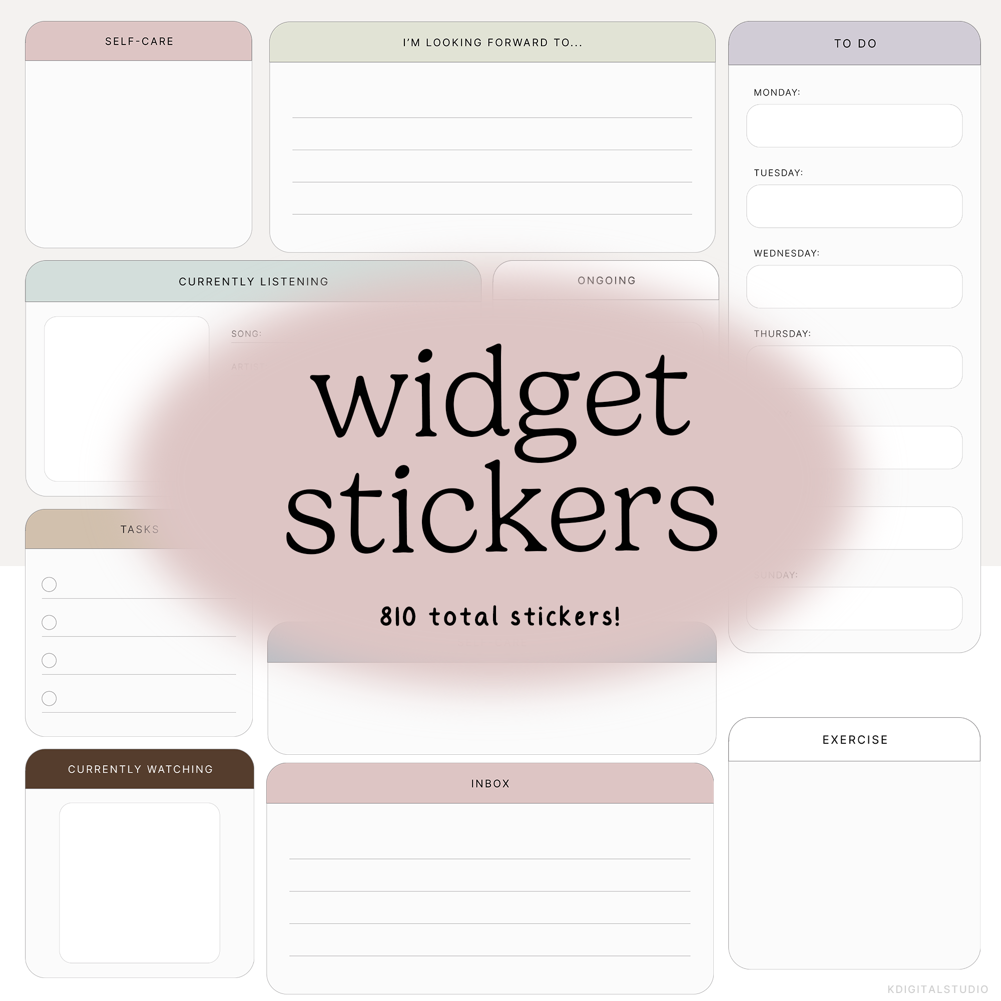 widget stickers are perfect for digital planning