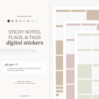 Sticky Notes, Flags, and Tags (Muted) KDigitalStudio
