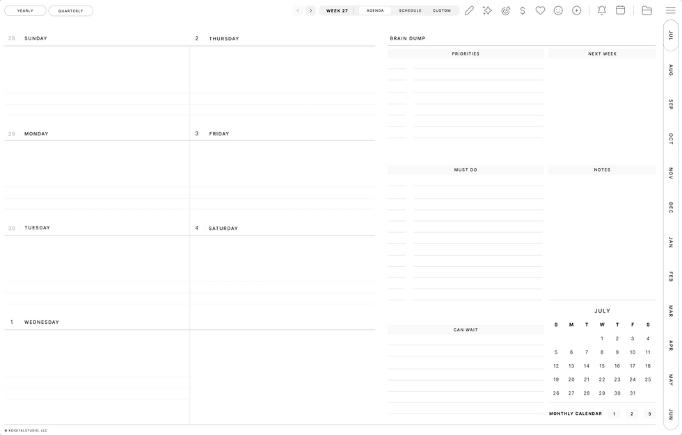 Planner page