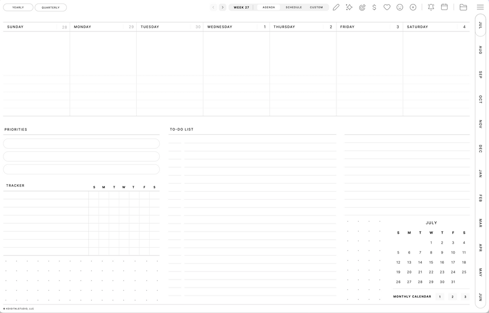 Planner page