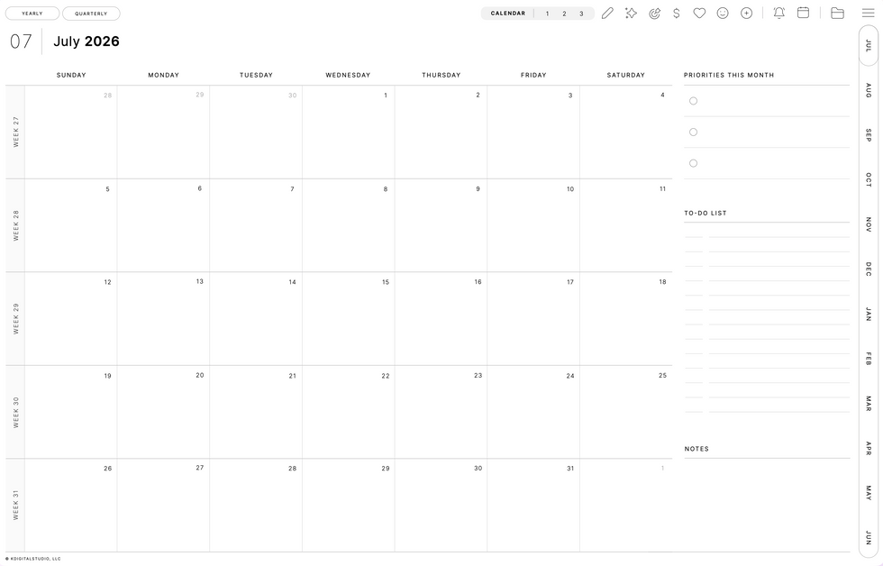 Planner page