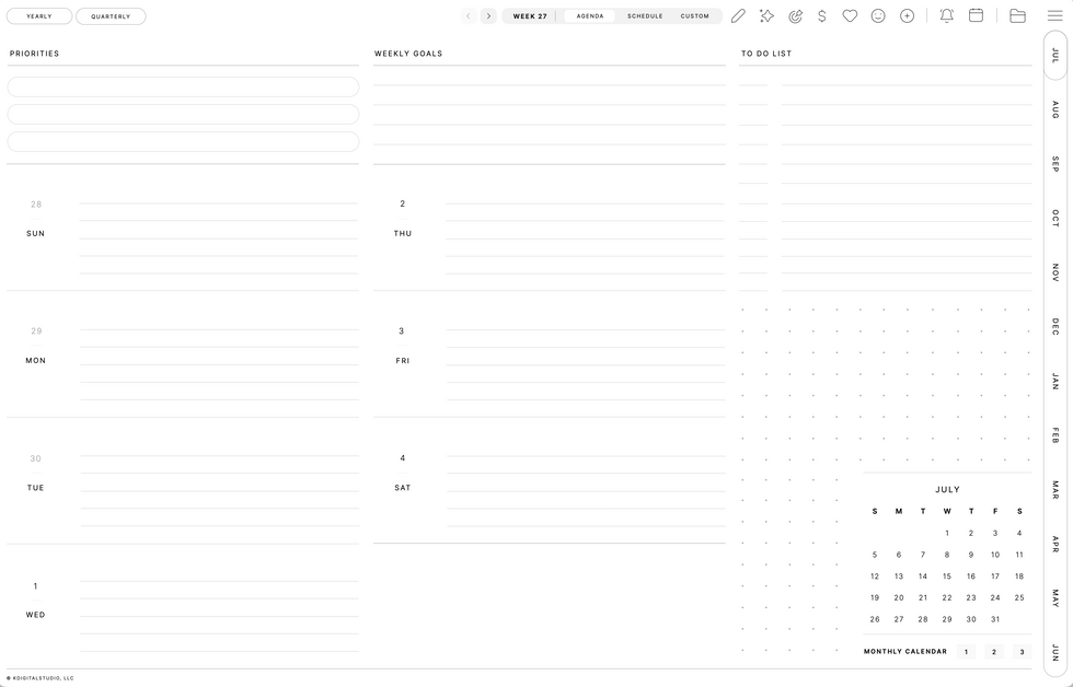 Planner page