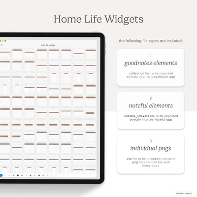 Home Life Widgets in Neutrals KDigitalStudio
