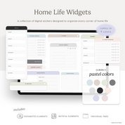 Home Life Widgets in Pastels